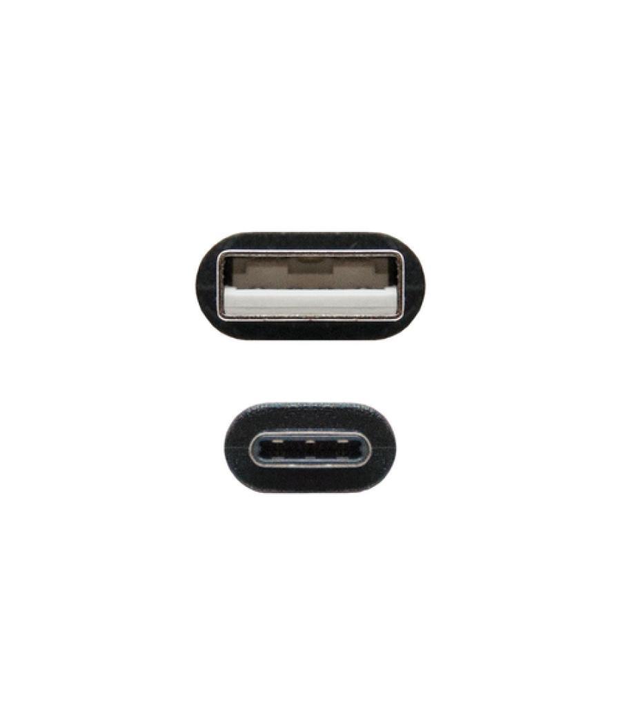 Nanocable - cable usb 2.0 3a tipo usb-c/m-a/m 2m negro