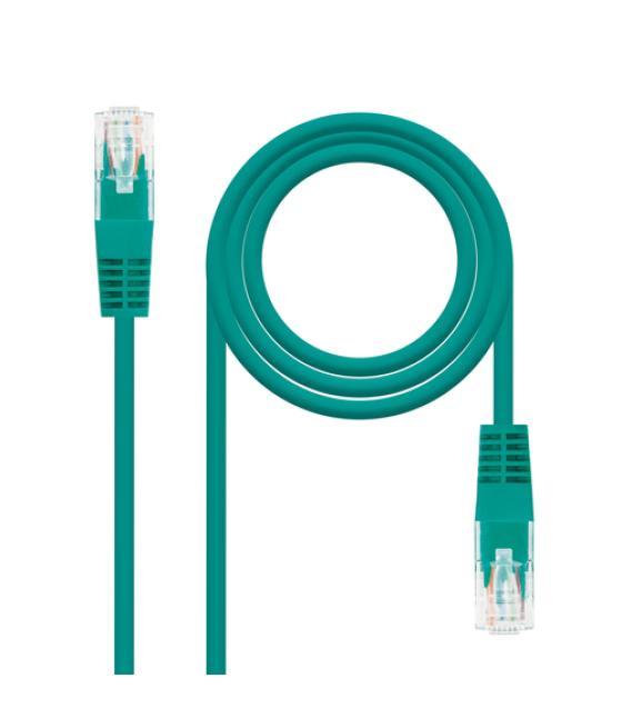 Nanocable - cable de red latiguillo utp cat.6 de 0,5m - color verde