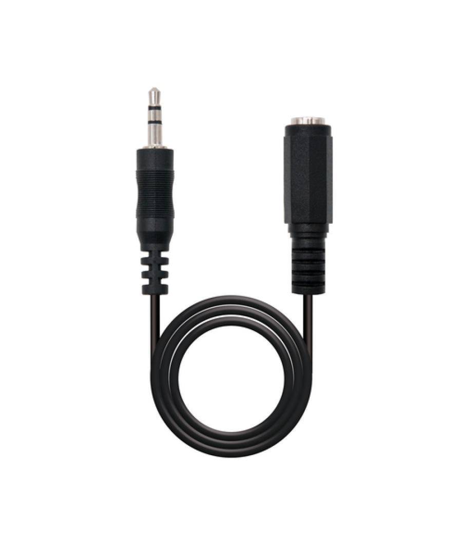 Nanocable - cable alargador audio estereo 1.5m - conexión jack 3.5/m a 3.5/h (para monitores, proyectores, pizarras, etc)