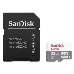 Tarjeta de memoria sandisk ultra 32gb microsd hc con adaptador/ clase 10/ 100mb/s
