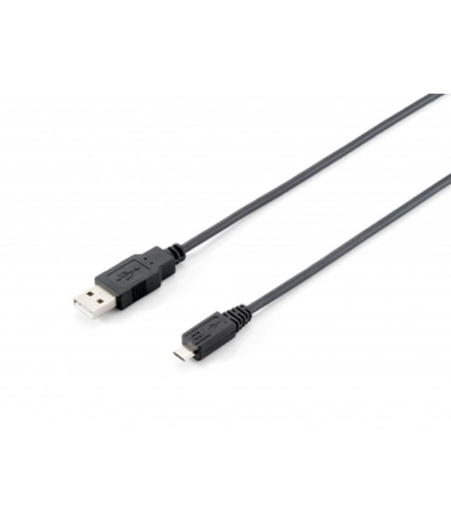 Equip - cable usb 2.0 a microusb - usb/a a usb/micro/b - 1,8m - negro