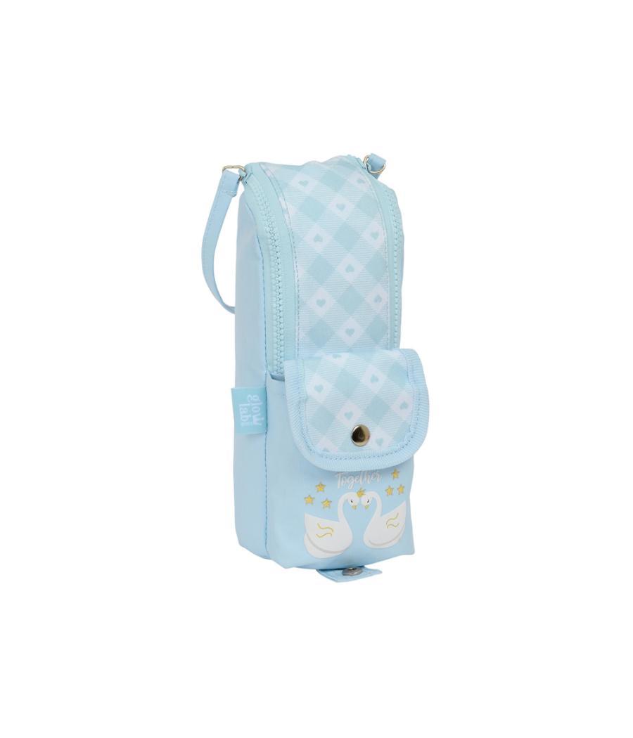 Bolso escolar portatodo safta con asa glowlab cisnes 60x60x210 mm