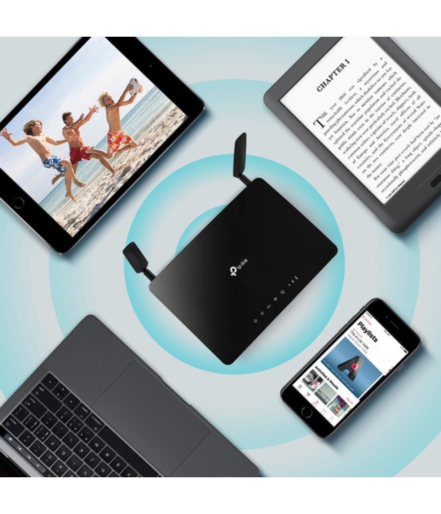 Tp-link archer mr600 router inalámbrico gigabit ethernet ac1200 doble banda (2,4 ghz / 5 ghz) 3g 4g negro