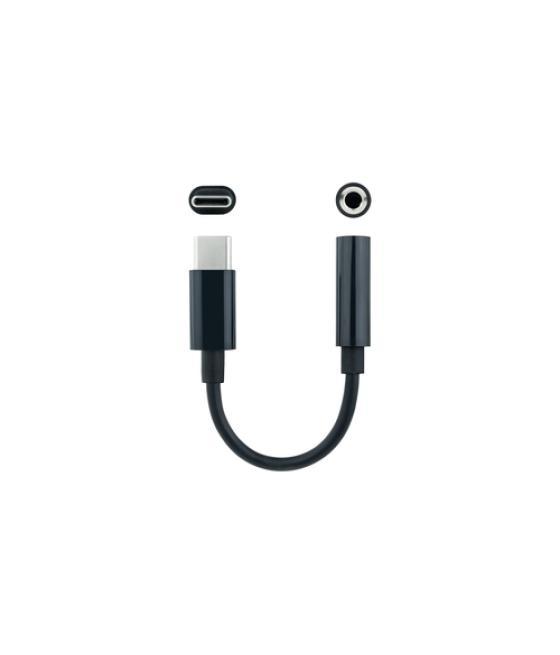 Nanocable adaptador audio usb-c/m a jack/h, negro