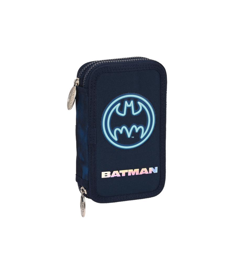 Plumier escolar safta doble cremallera 28 piezas batman legendary 40x125x195 mm