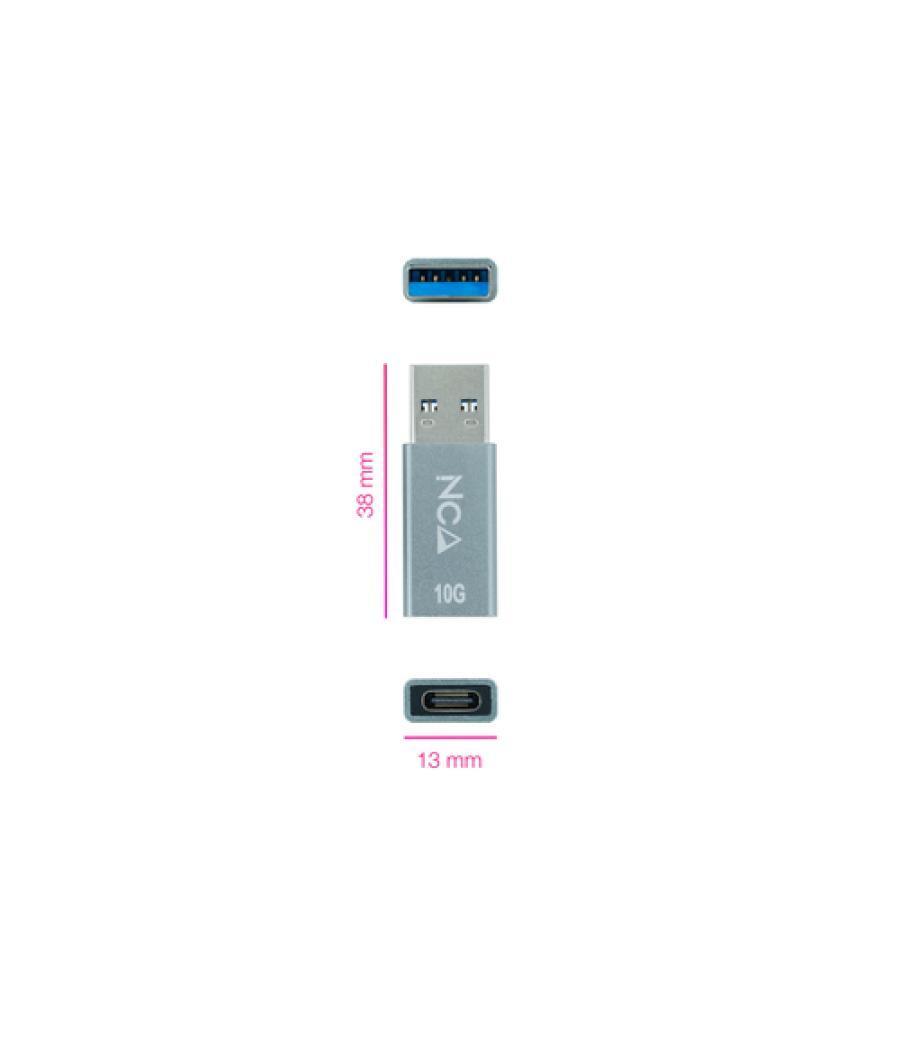 Nanocable adaptador usb-a/m 3.1 gen2 a usb-c/h