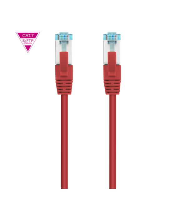 Cable de red latiguillo cat.7 600mhz lszh sftp pimf awg26, rojo, 50 cm
