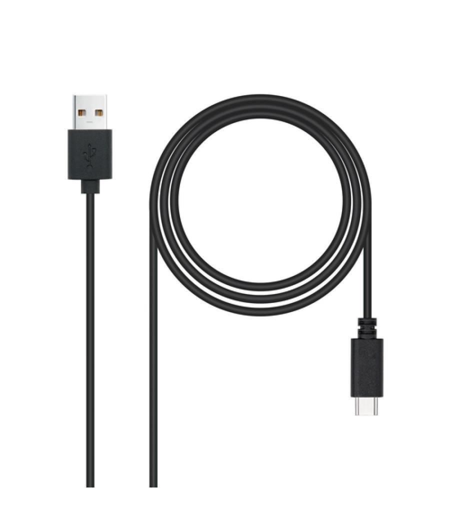 Cable usb 2.0 3a, tipo usb-c/m-a/m, negro, 3.0 m