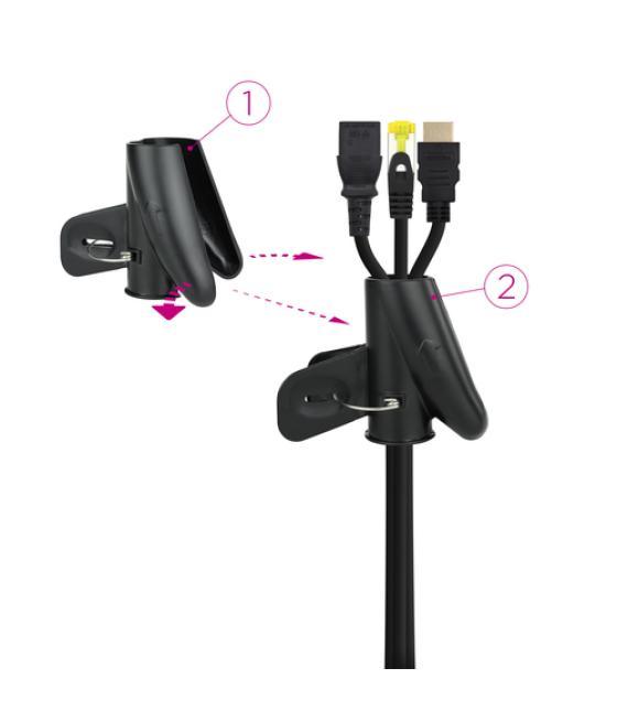 Organizador de cables flexible 25mm 3 m negro