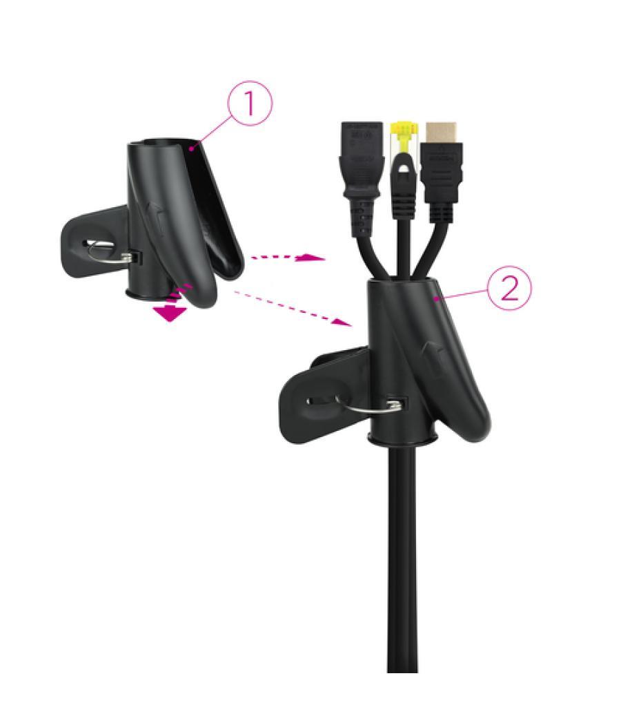 Organizador de cables flexible 25mm 3 m negro