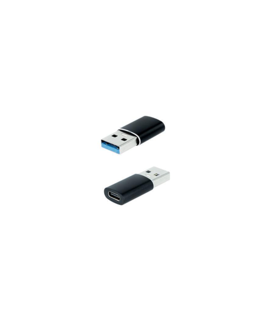 Nanocable adaptador usb-a 3.1 a usb-c, usb-a/m-usb-c/h, negro