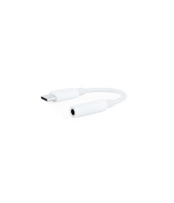 Cable adaptador de usb-c a jack 3.5, blanco