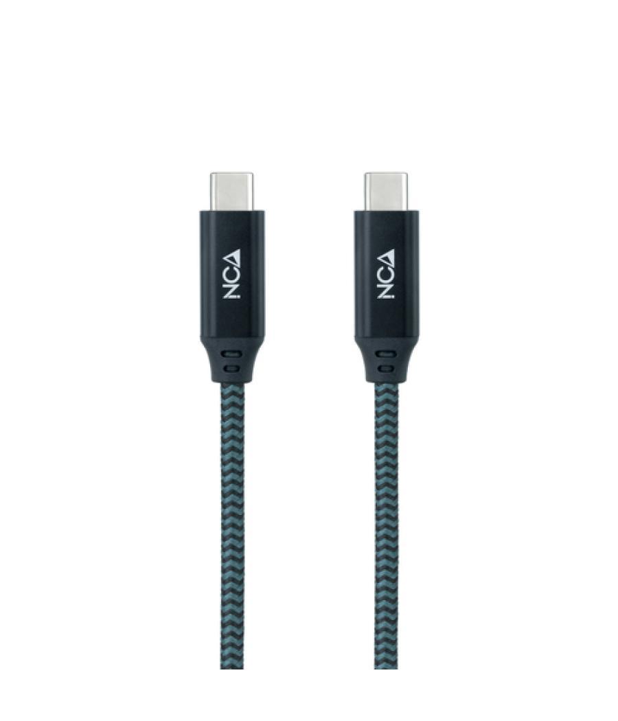 Cable usb 3.2 nanocable 10.01.4302-comb usb tipo-c macho usb tipo-c macho 2m gris y negro