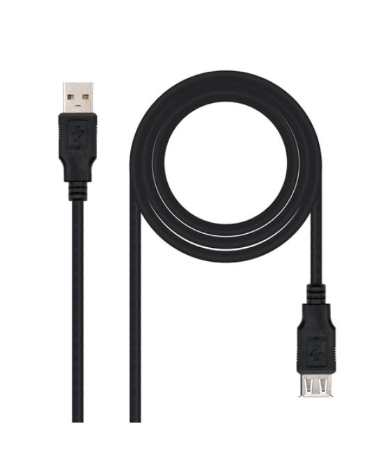 Cable usb 2.0, tipo a/m-a/h, negro, 1.0 m