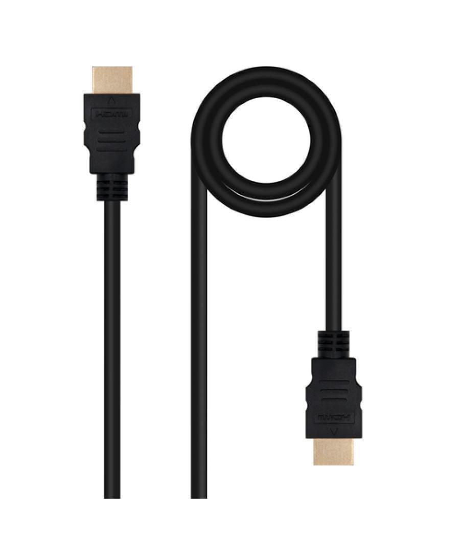 Cable hdmi v2.0 4k@60hz 18gbps negro 0.5 m