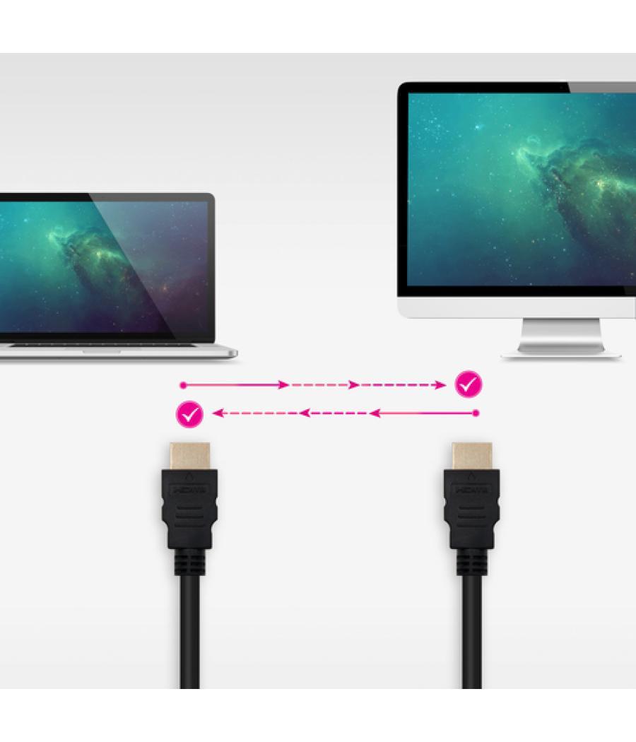 Cable hdmi v2.0 4k@60hz 18gbps negro 5 m