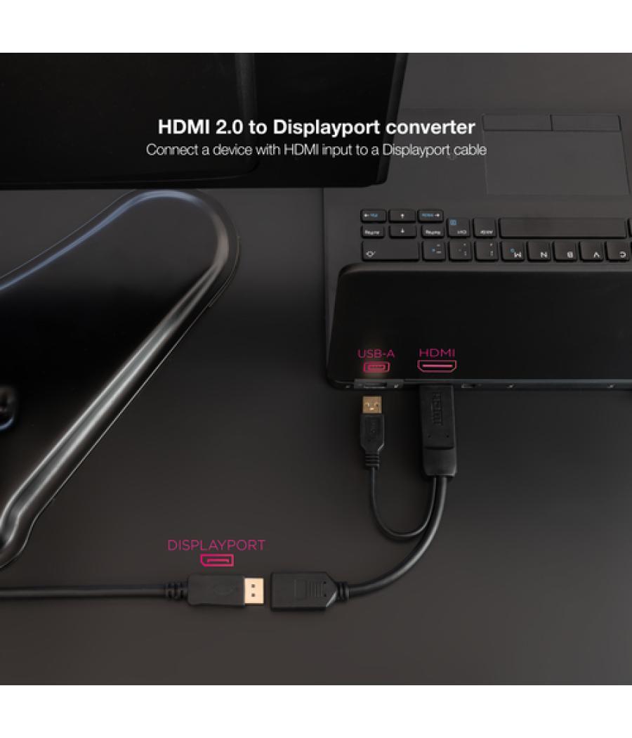 Conversor hdmi a displayport, hdmi/m-dp/h 20cm neg