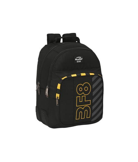 Mochila safta doble con cantóneras adaptable a carro reciclado blackfit8 zone 150x320x420 mm
