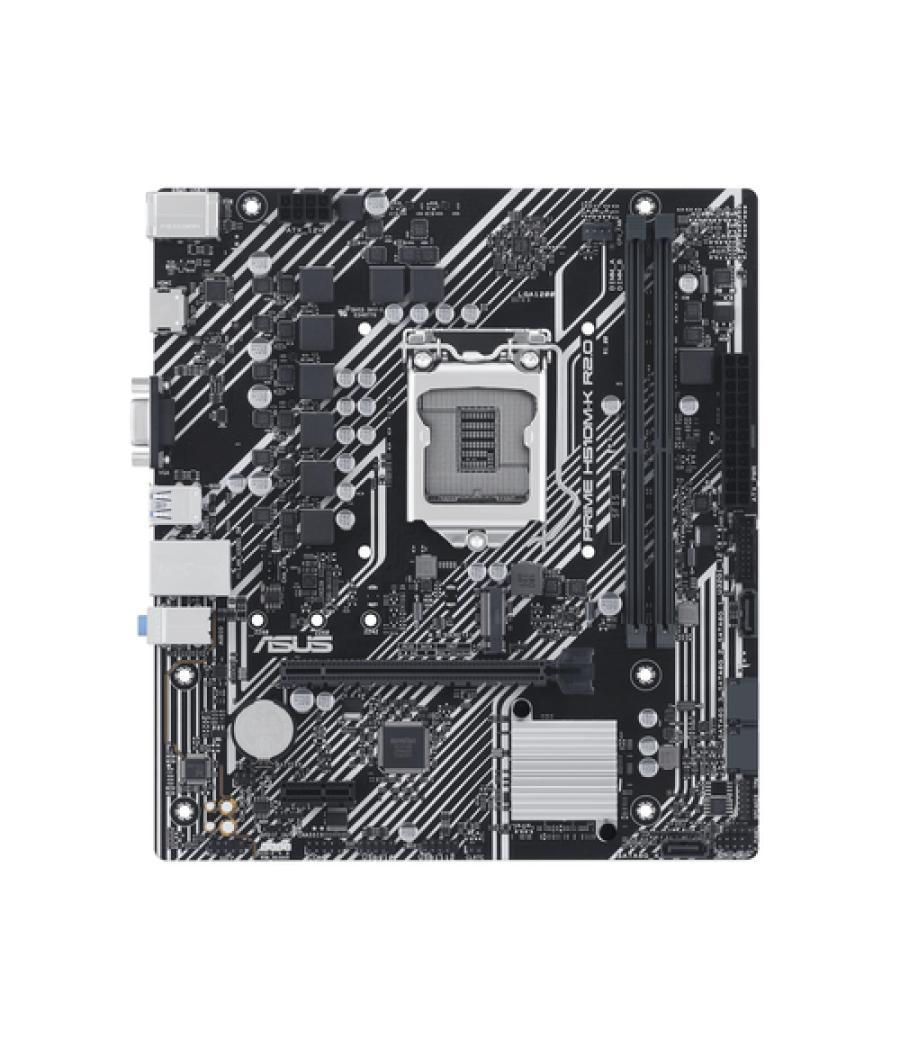 Placa base 1200 microatx asus prime h510m-k r2.0 - 2xddr4 (hasta 64 gb 3200 mhz oc) - 1 x m.2 gen3 - 4 x sata - usb 3.2 (4/2) - 