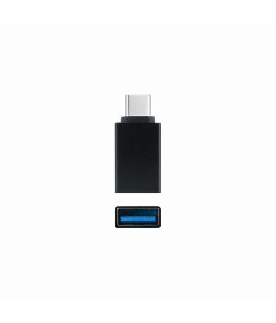 Adaptador usb-c a usb 3.1, usb-c/m-usb-a/h, aluminio, negro