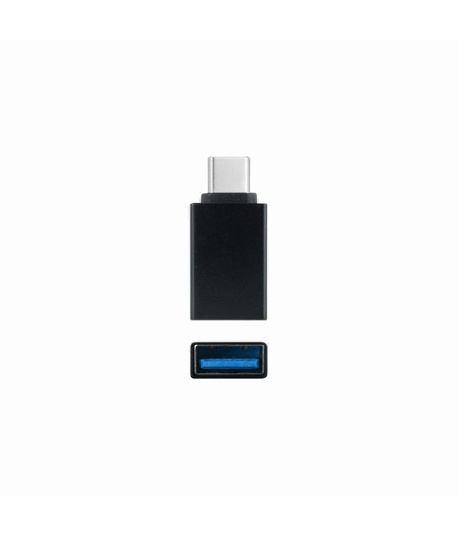 Adaptador usb-c a usb 3.1, usb-c/m-usb-a/h, aluminio, negro
