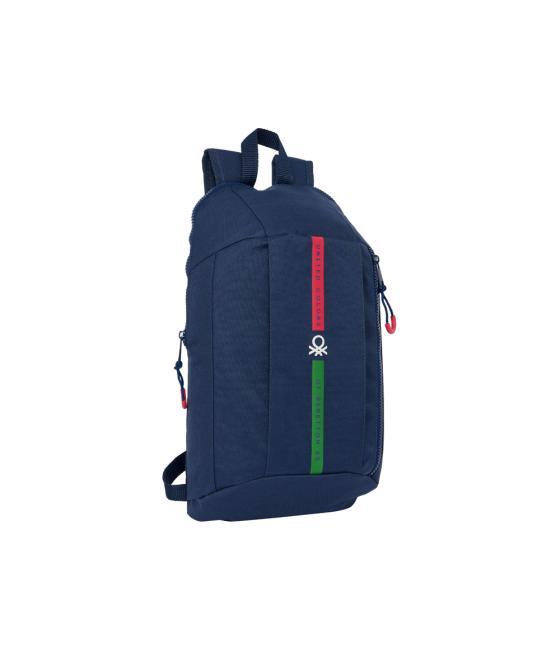 Mini mochila safta con cremallera vertical benetton italy 100x220x390 mm