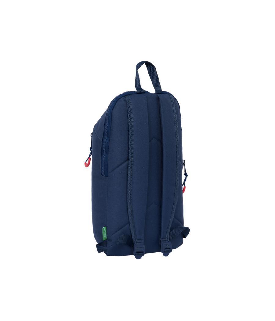 Mini mochila safta con cremallera vertical benetton italy 100x220x390 mm