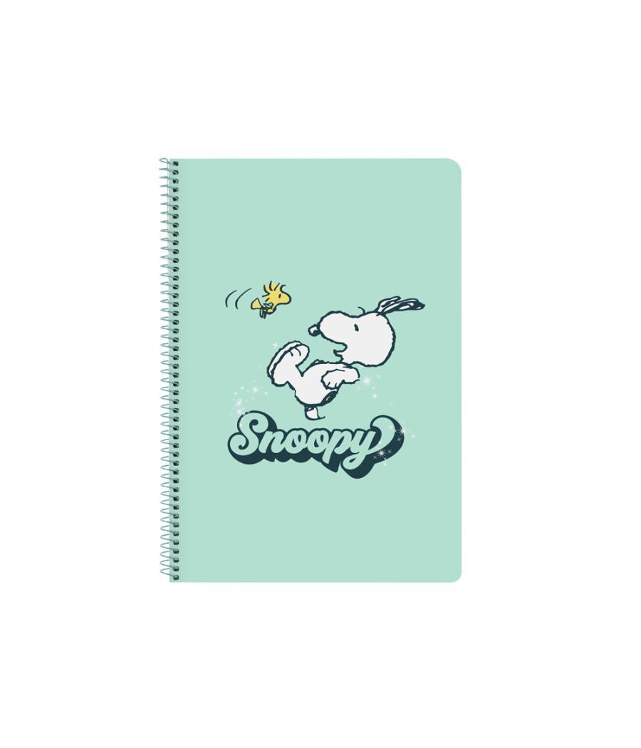 Cuaderno espiral safta tapa extradura folio 80 hojas cuadro 4 mm 60 gr snoopy groovy