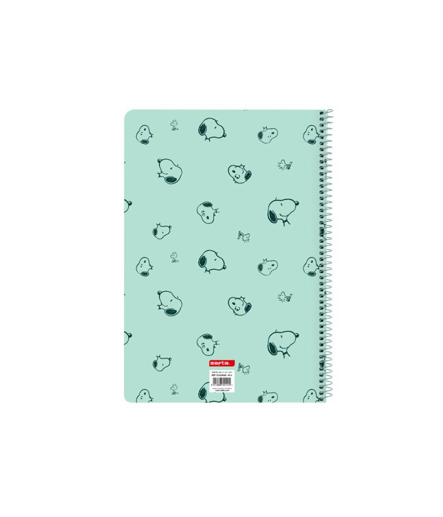 Cuaderno espiral safta tapa extradura folio 80 hojas cuadro 4 mm 60 gr snoopy groovy