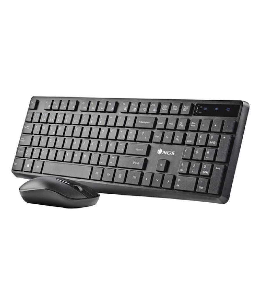 Ngs hype kit pack teclado multidispositivo inalambrico usb bluetooth - 12 teclas multimedia - resistente a vertidos + raton mult
