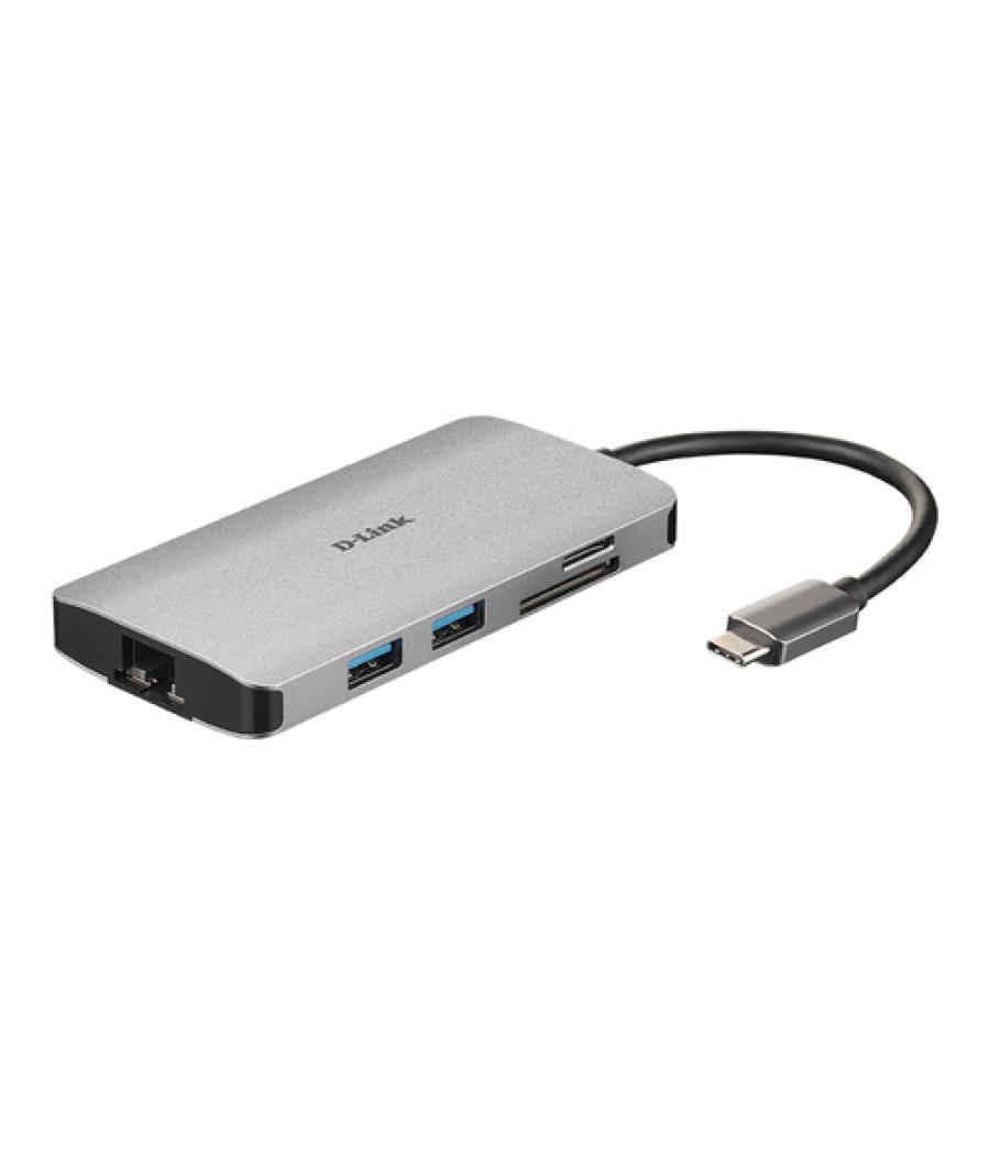 Dlink - docking station - entrada usb-c - metal nano - 4k hdmi (max 30hz en 4k) - rj45 gigabit - 3 x usb 3.0 - usb-c power deliv