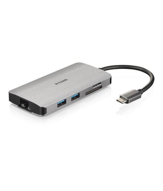 Dlink - docking station - entrada usb-c - metal nano - 4k hdmi (max 30hz en 4k) - rj45 gigabit - 3 x usb 3.0 - usb-c power deliv