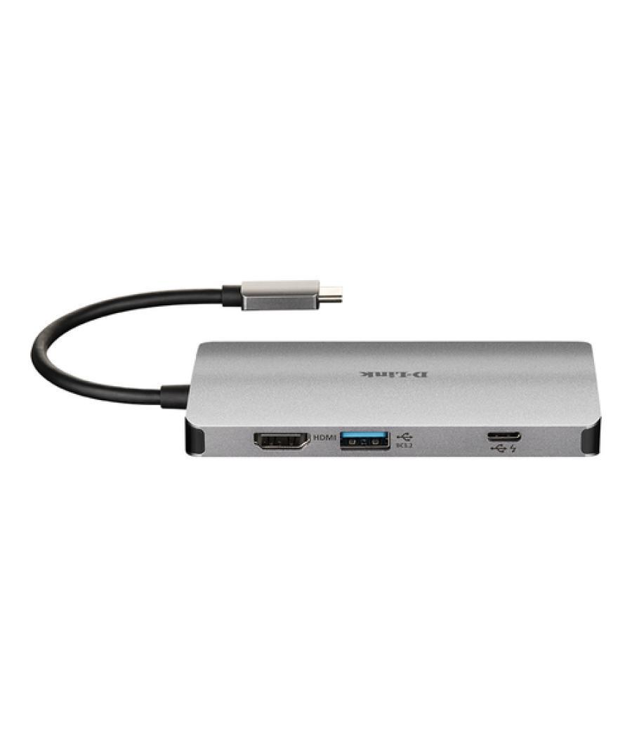Dlink - docking station - entrada usb-c - metal nano - 4k hdmi (max 30hz en 4k) - rj45 gigabit - 3 x usb 3.0 - usb-c power deliv