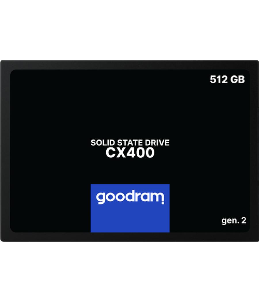 Goodram cx400 g.2 - 512gb ssd - 2.5" - sata iii - lectura 550 mb/s - escritura 500 mb/s -tbw 350tb