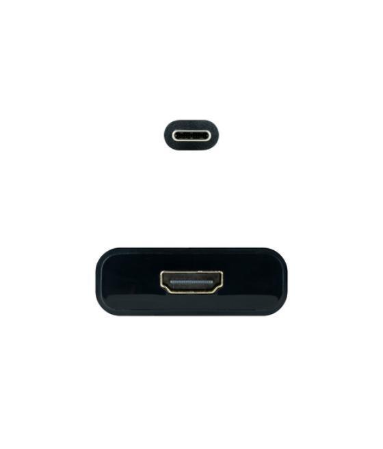 Nanocable - conversor usb-c a hdmi 4k, 15 cm, usb-c/m-hdmi/h, color negro, 15 cm