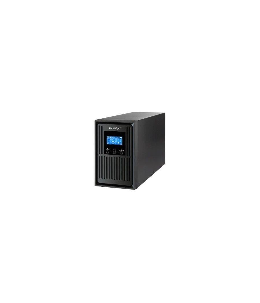 Phasak - sai ph 9210 - online - 1kva/900w - formato torre - 3 schuko - lcd - rs232-usb+rj45 - baterias 2x9ah - Imagen 1