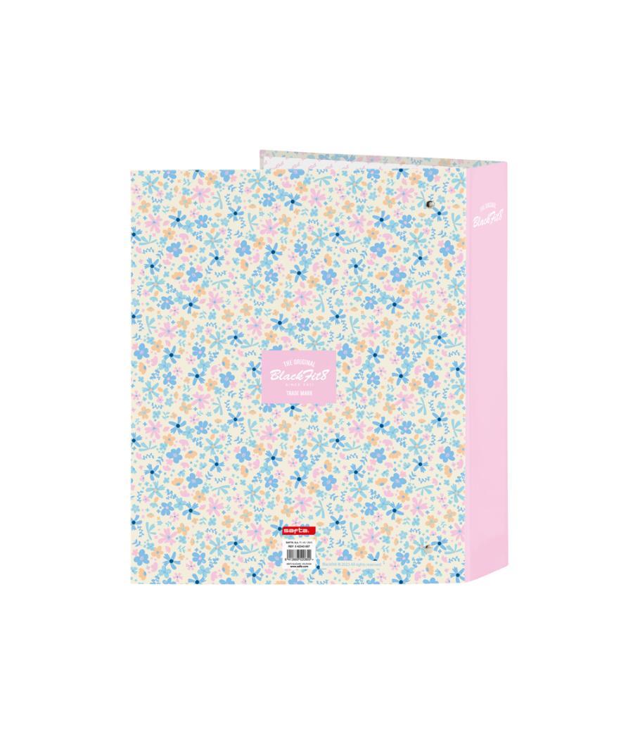 Carpeta safta cartón folio 4 anillas lomo ancho blackfit8 blossom 60x270x300 mm