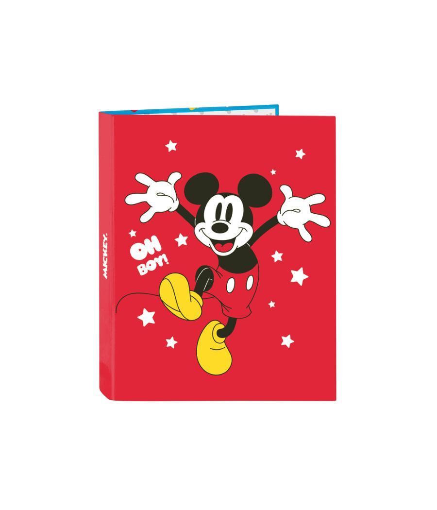 Carpeta safta cartón folio 4 anillas mixtas mickey mouse fantastic 40x265x330 mm