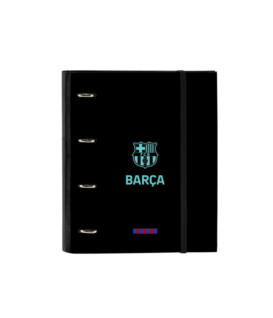 Carpeta con recambio safta din a4 tapa forrada 100 h 60 gr cuadro 5 mm con goma y 5 separadores f.c. barcelona 3