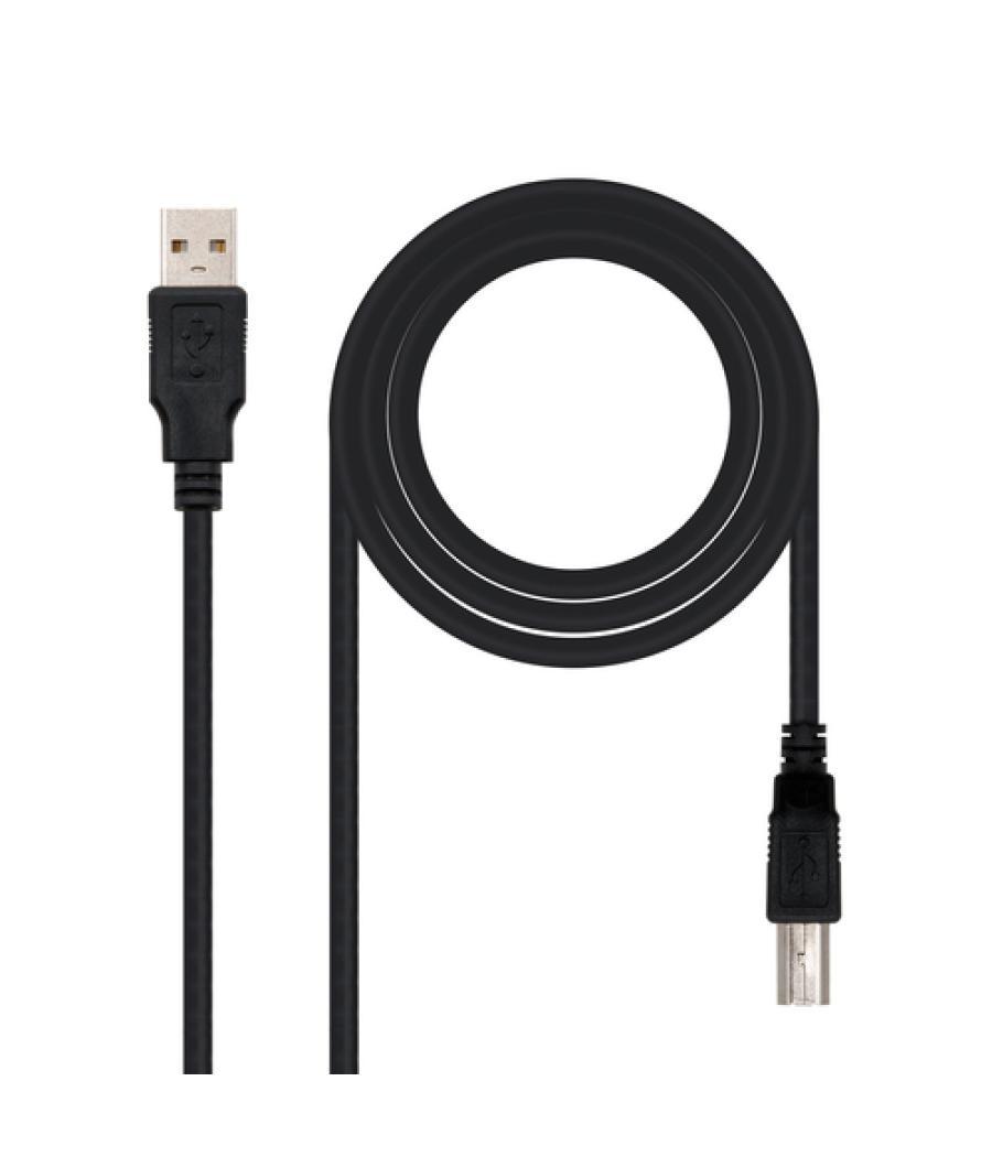Cable usb 2.0 impresora tipo a/m-b/m, negro 1.0 m