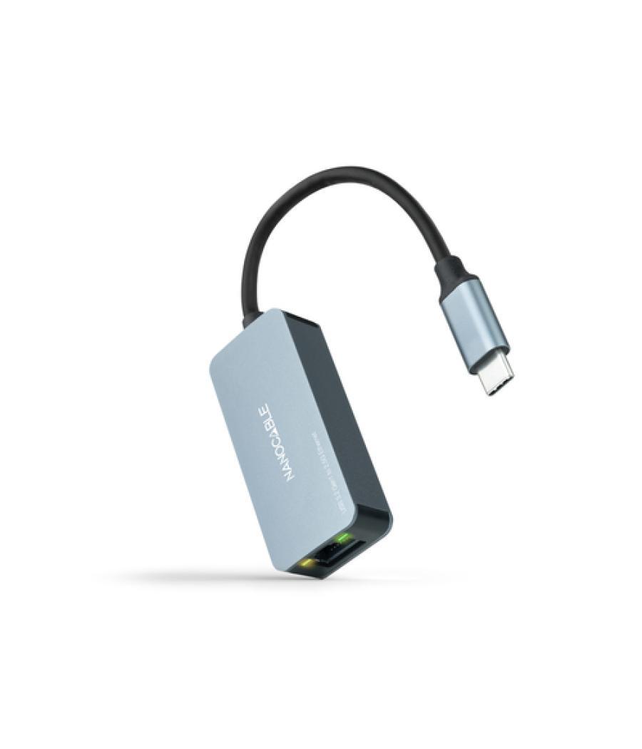 Adaptador rj45 nanocable 10.03.0410/ usb tipo-c macho - rj45 hembra