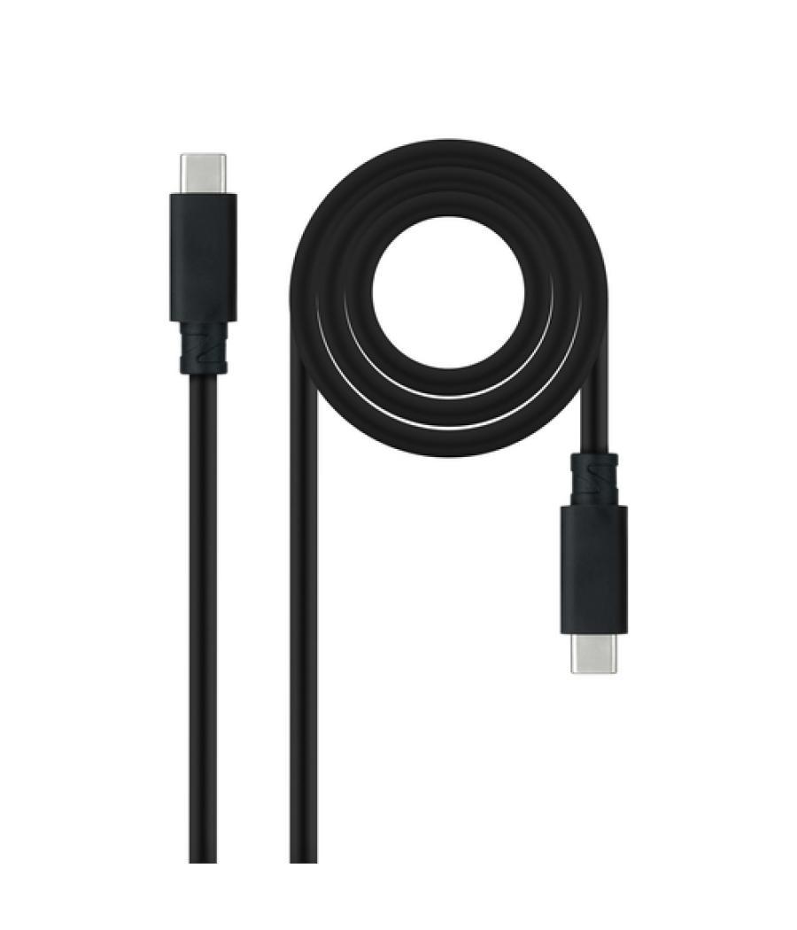 Cable usb 3.1 gen2 5a usb-c/m-usb-c/m negro 0.5 m