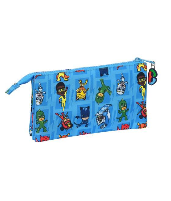 Bolso escolar portatodo safta triple pjmask 120x220x30 mm