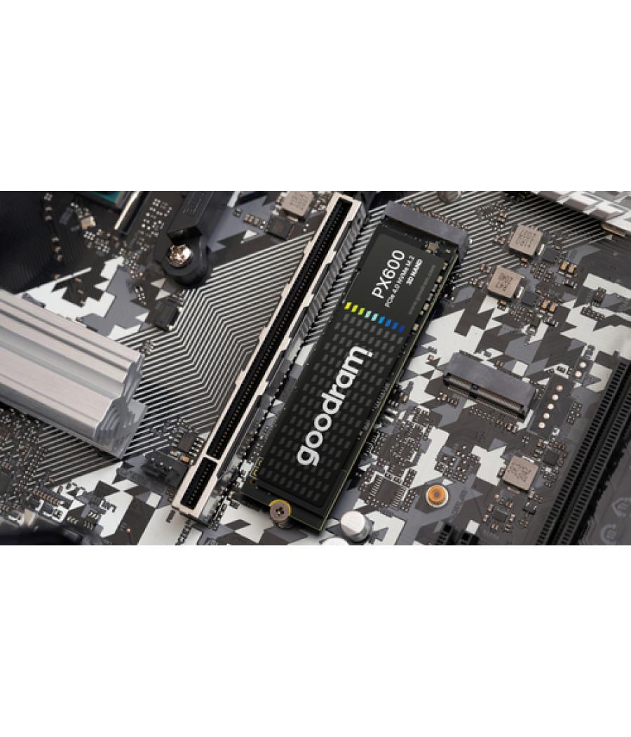 Goodram px600 - 1tb - m.2 2280 - pcie gen4 x4 - 5000 mb/s lectura - 3200 mb/s escritura - tbw 300tb