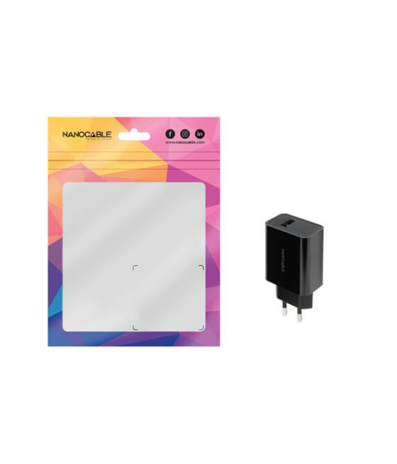 Cargador de pared nanocable 10.10.2004/ 1xusb/ 2.1a/ negro