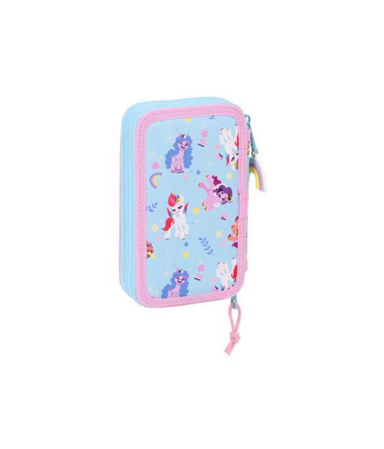 Plumier escolar safta doble pequeño 28 piezas my little pony wild & free 195x125x40 mm