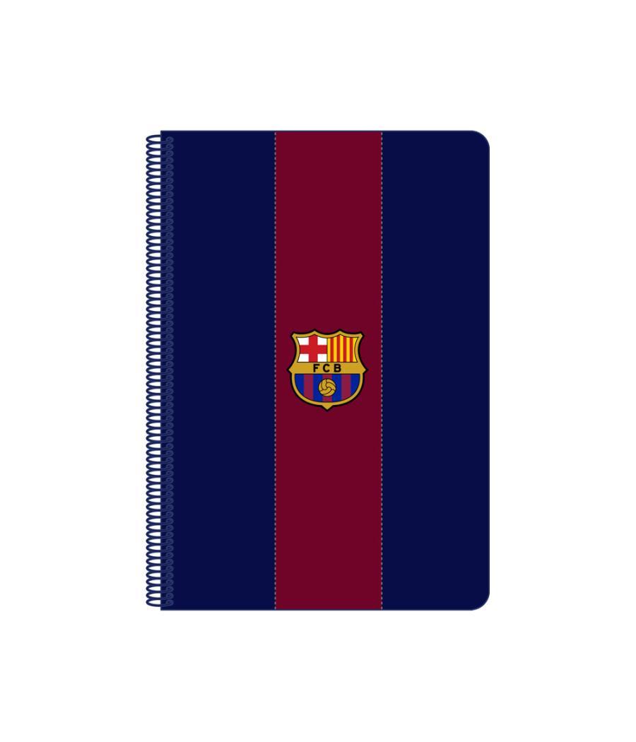 Cuaderno espiral safta folio 80 h 60 gr cuadro 4 mm tapa extradura f.c. barcelona 1 equipacion 23/24