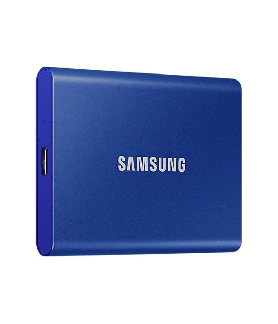 Disco externo ssd samsung portable t7 1tb/ usb 3.2/ azul - Imagen 1