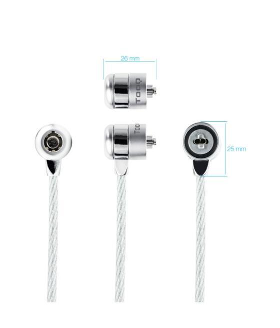 Tooq cable de seguridad con llave 1.5 metros
