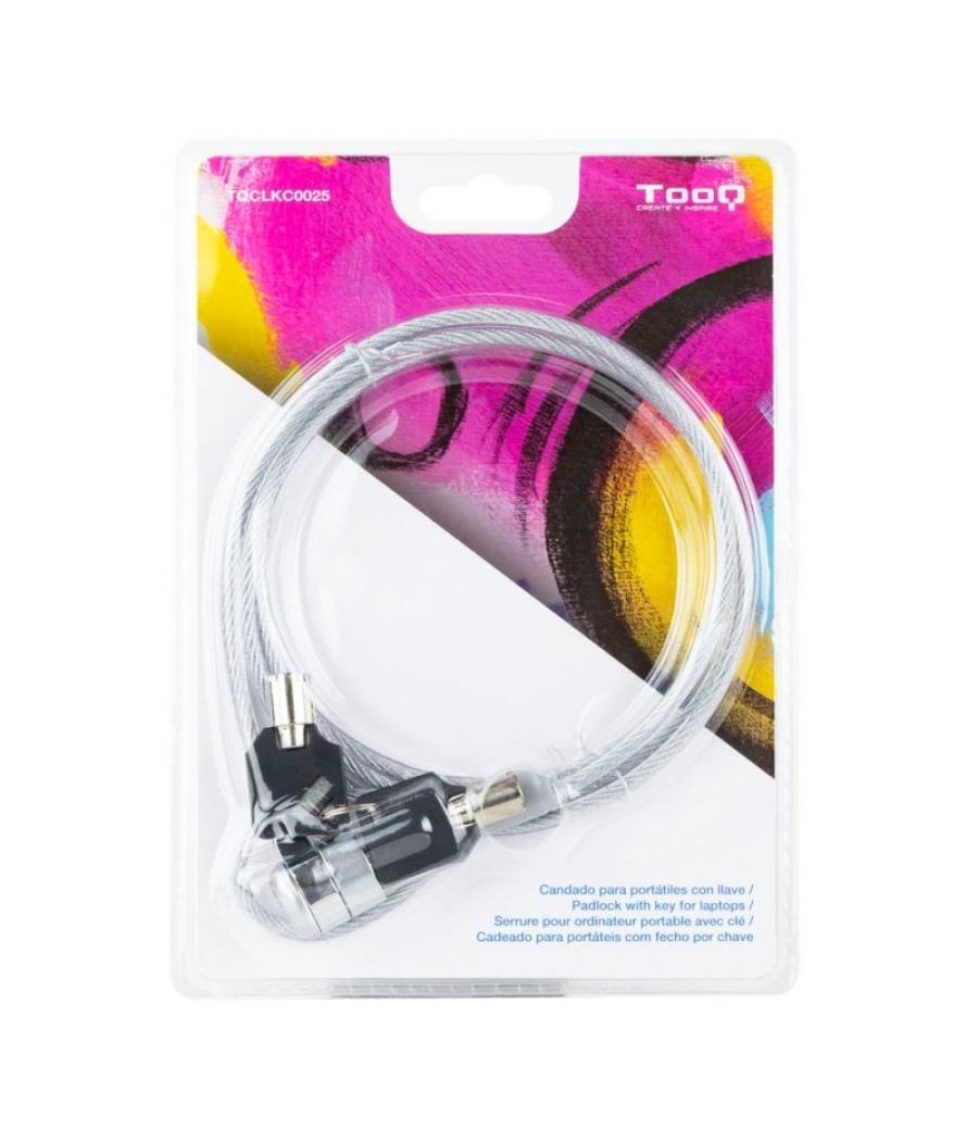 Tooq cable de seguridad con llave 1.5 metros
